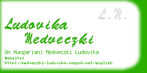 ludovika medveczki business card